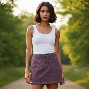 ATHLETA DONT SWEAT IT Women's Dark Purple Skorts SKIRT size 6P NEW WITH TAGS